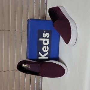 Ladies Keds Double Decker Suede Slip on Size 9M